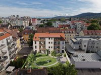 Rochelgasse 34 Ansicht vom Innenhof über Eggenberg Rendering