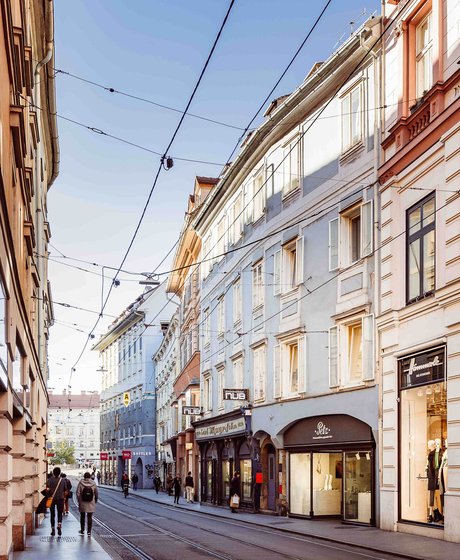 Blick in die Murgasse in Graz
